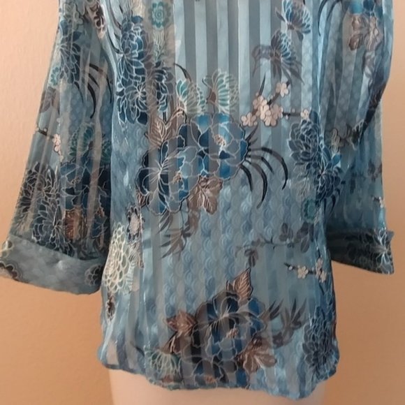 c.b. collections button-up blouse  SZ PL - Picture 15 of 16